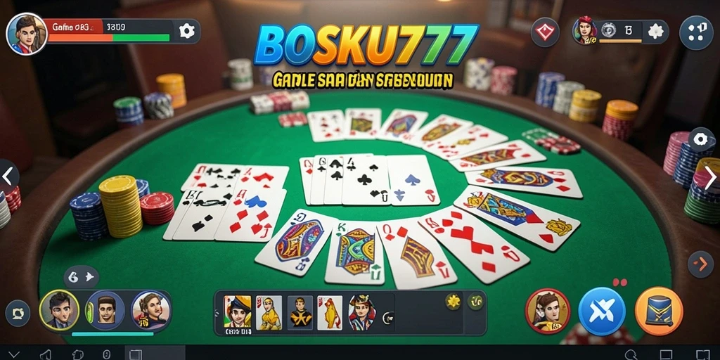 Screenshot gameplay Gaple yang menarik dan seru di BOSKU777.
