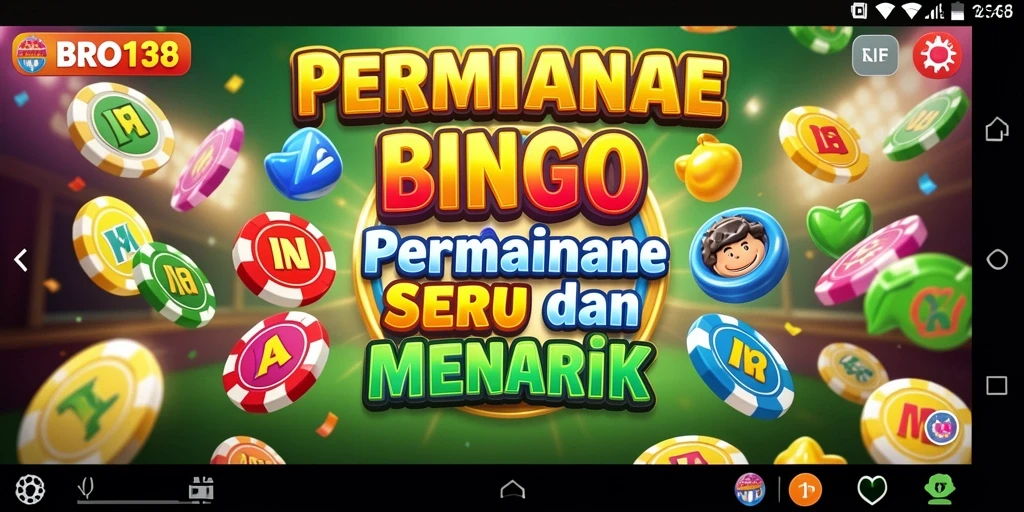 Tampilan menarik dari gameplay Bingo di BRO138 yang penuh warna.