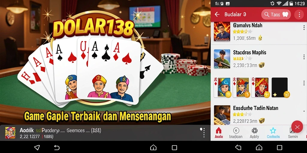 Gameplay seru Gaple di DOLAR138 dengan tampilan menarik.
