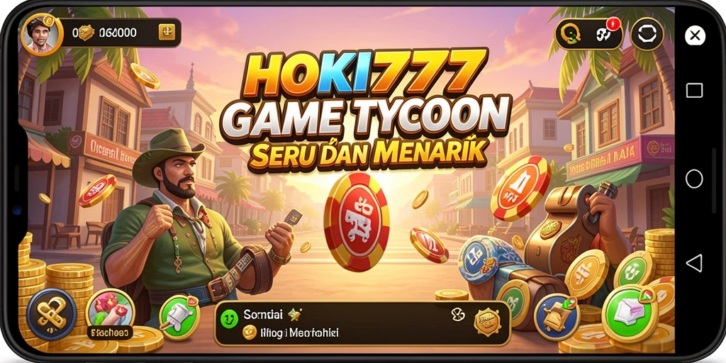 Tampilan menarik gameplay Tycoon HOKI777 dengan elemen manajemen bisnis.