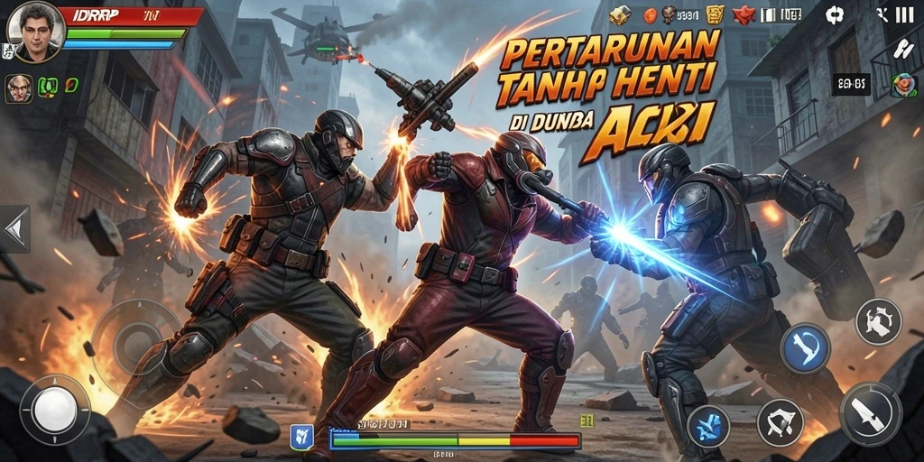 Tampilan gameplay seru dari IDRRP dengan aksi yang mendebarkan.