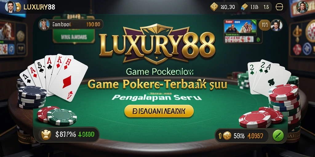 Tampilan gameplay intens dari LUXURY88 dalam meja Poker.