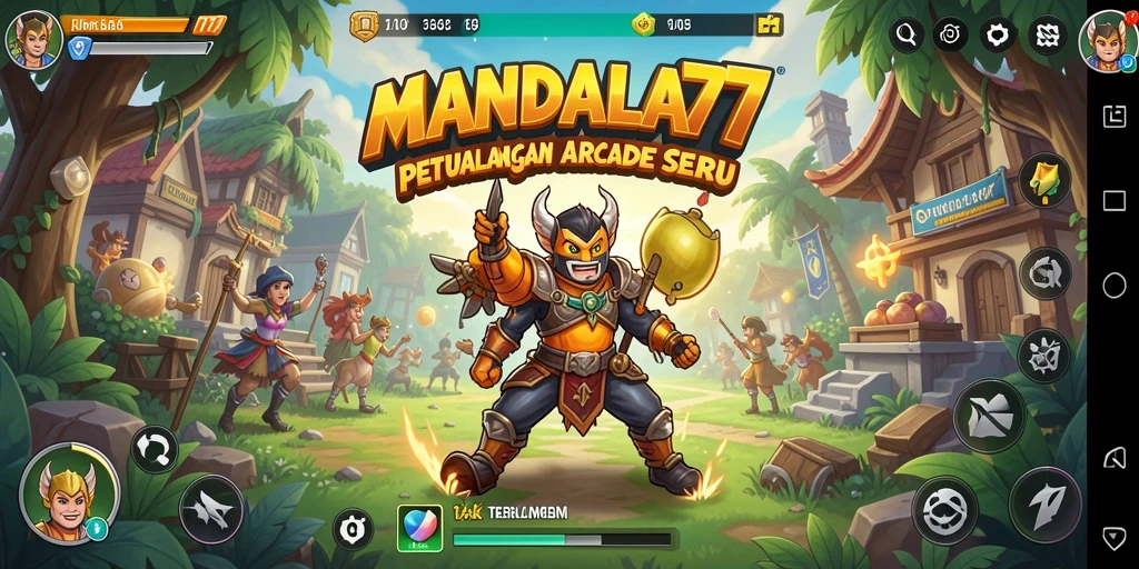 Tampilan gameplay MANDALA77 yang penuh warna dan menegangkan.