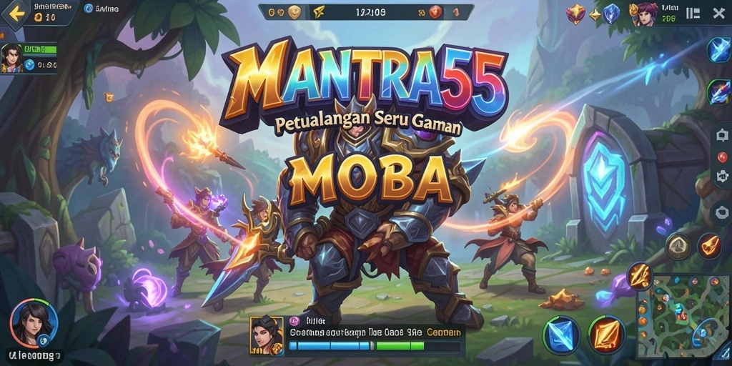 Tangkapan layar gameplay MOBA yang menarik dengan aksi seru.