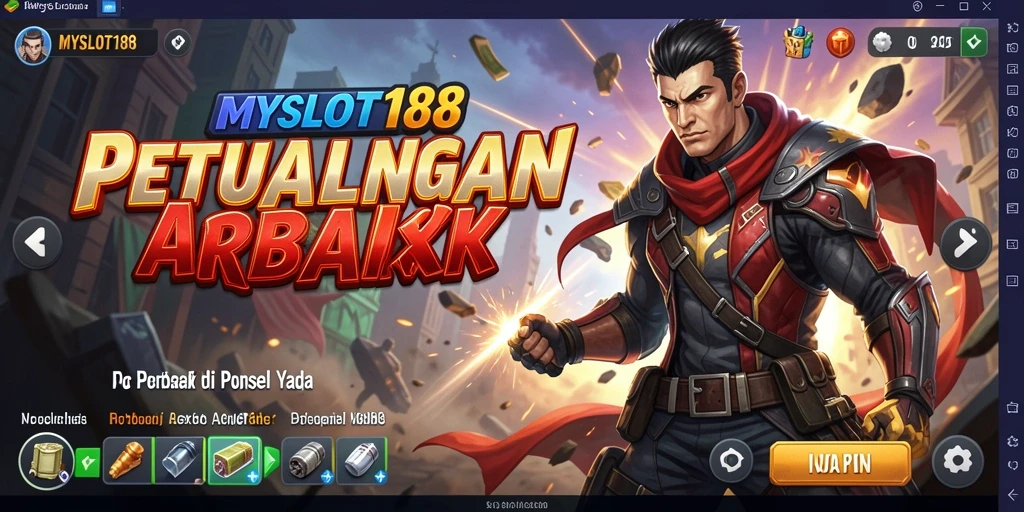Tampilan aksi mendebarkan dalam MYSLOT188.
