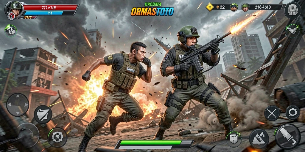 Tampilan gameplay ORMASTOTO yang menegangkan dan seru.