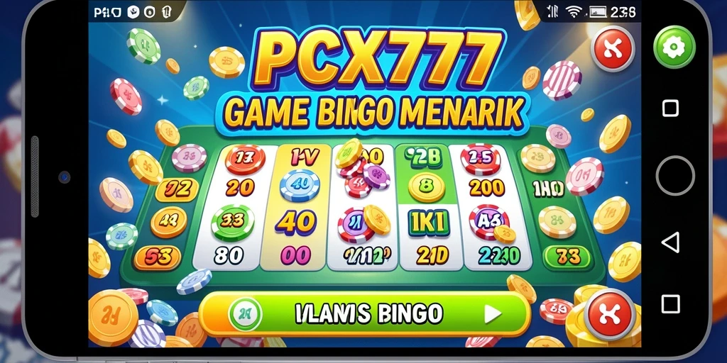 Tampilan gameplay seru di aplikasi PCX777 Bingo.
