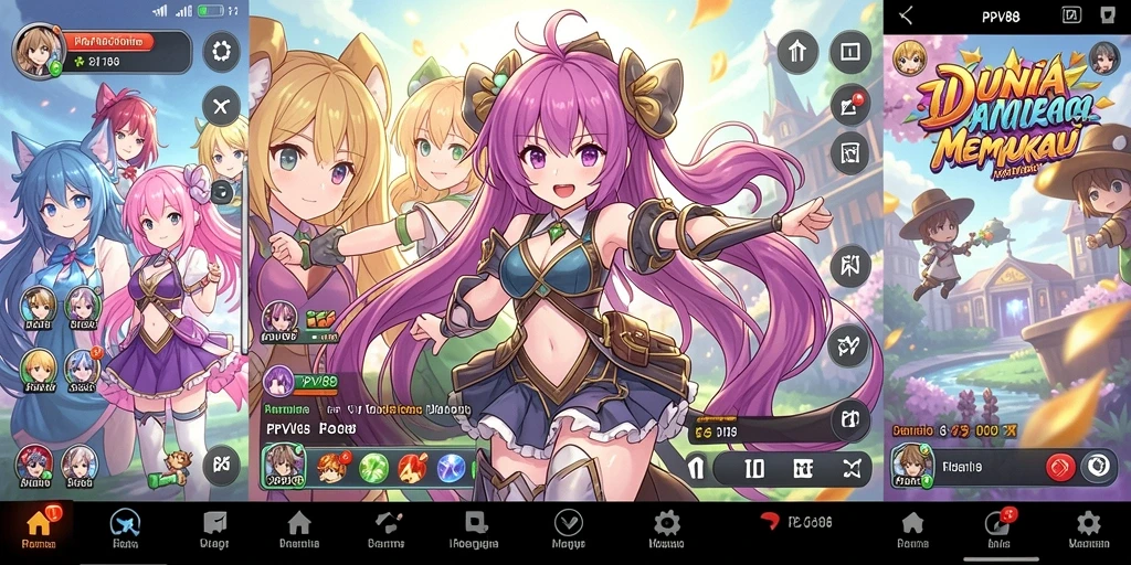 Tampilan seru dari gameplay PPV88 yang menghadirkan dunia Anime.