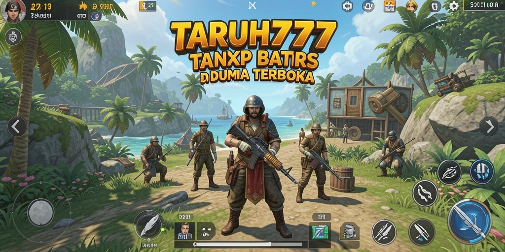 Screenshot gameplay TARUH777 menunjukkan petualangan menakjubkan di dunia terbuka.