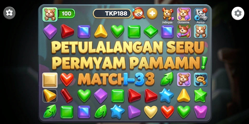Tampilan gameplay yang seru dalam permainan Match-3 TKP188.