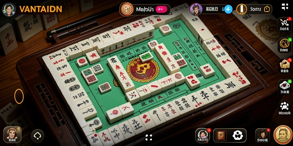 Tampilan gameplay Mahjong VANTAIDN yang mengasyikkan dan penuh tantangan.